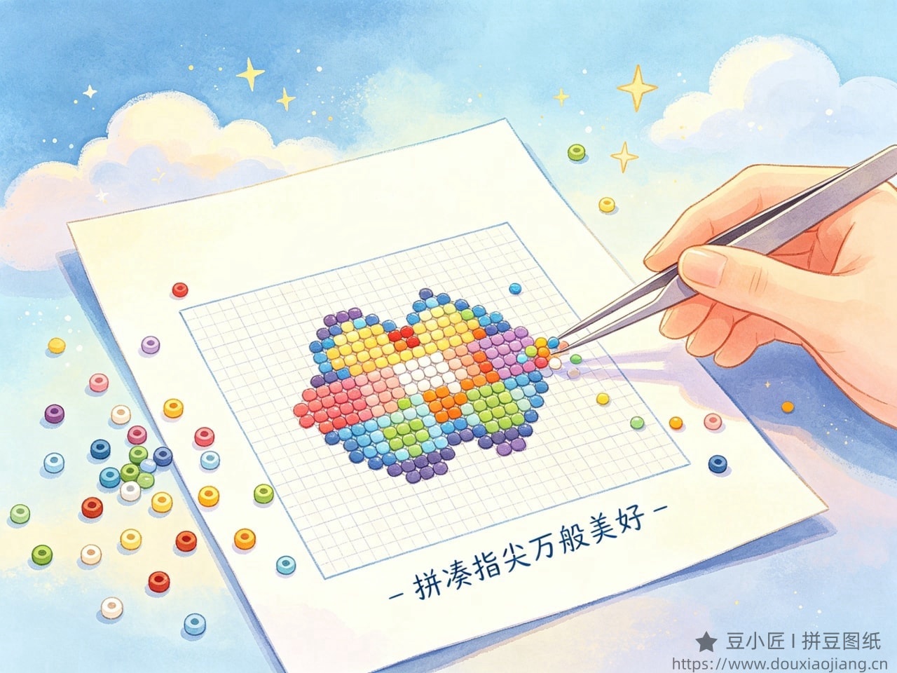 方寸间的拼豆图纸，拼凑指尖万般美好